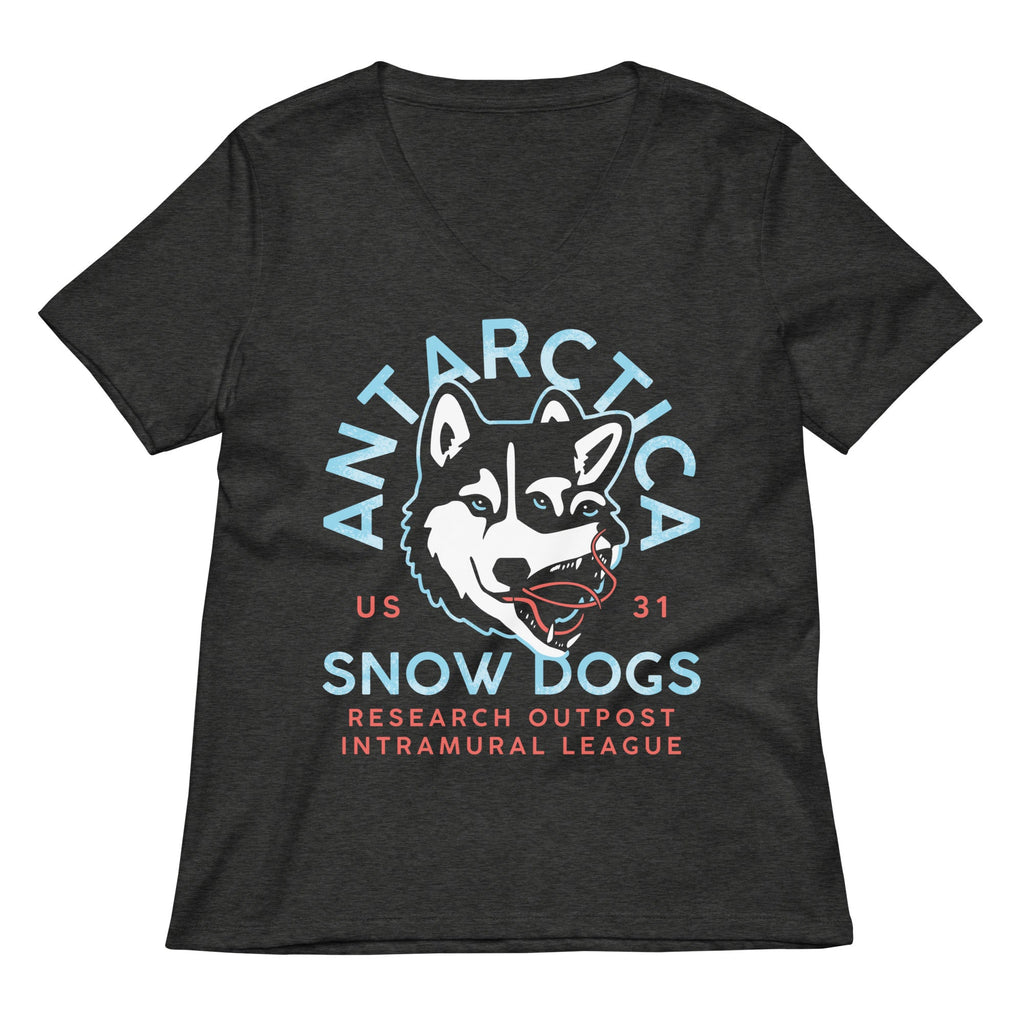 Antarctica Snow Dogs Women's V-Neck Tee