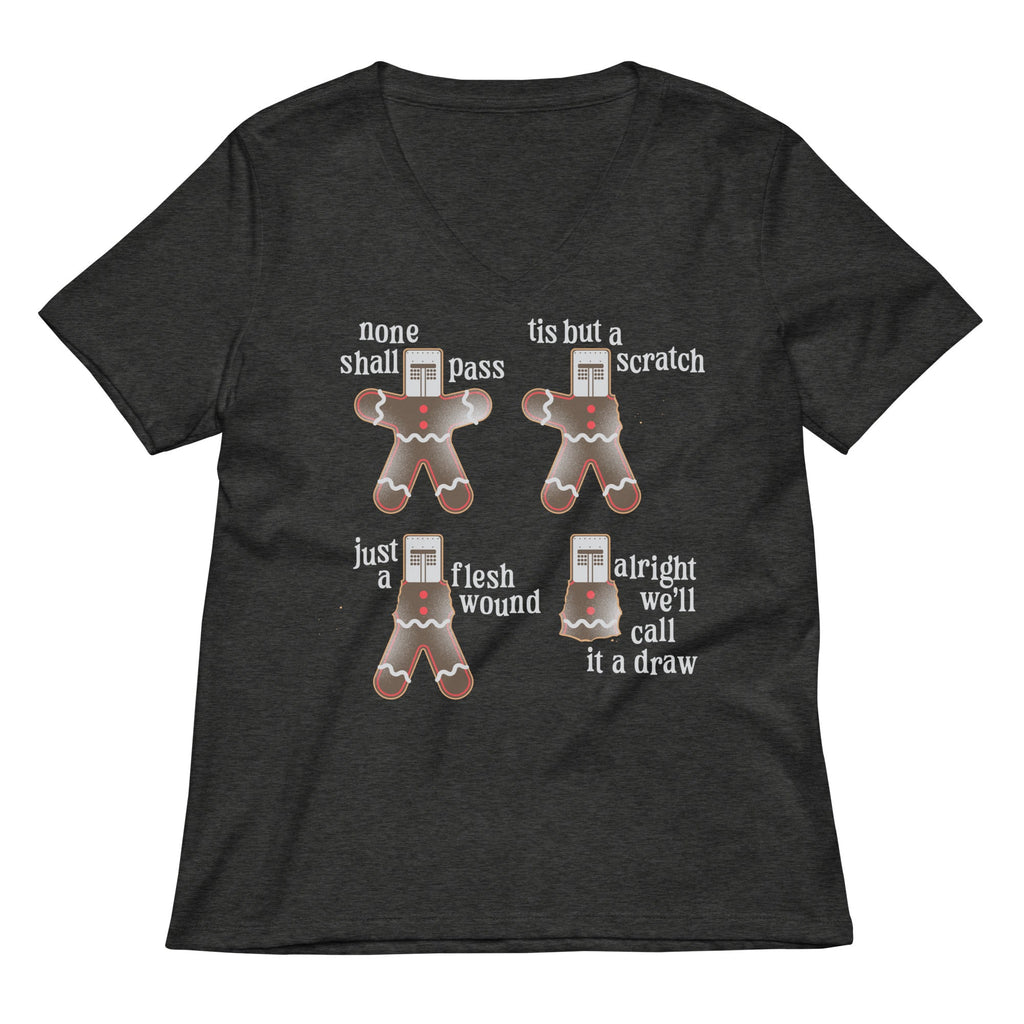 Alright We'll Call It A Draw Gingerbread Women's V-Neck Tee