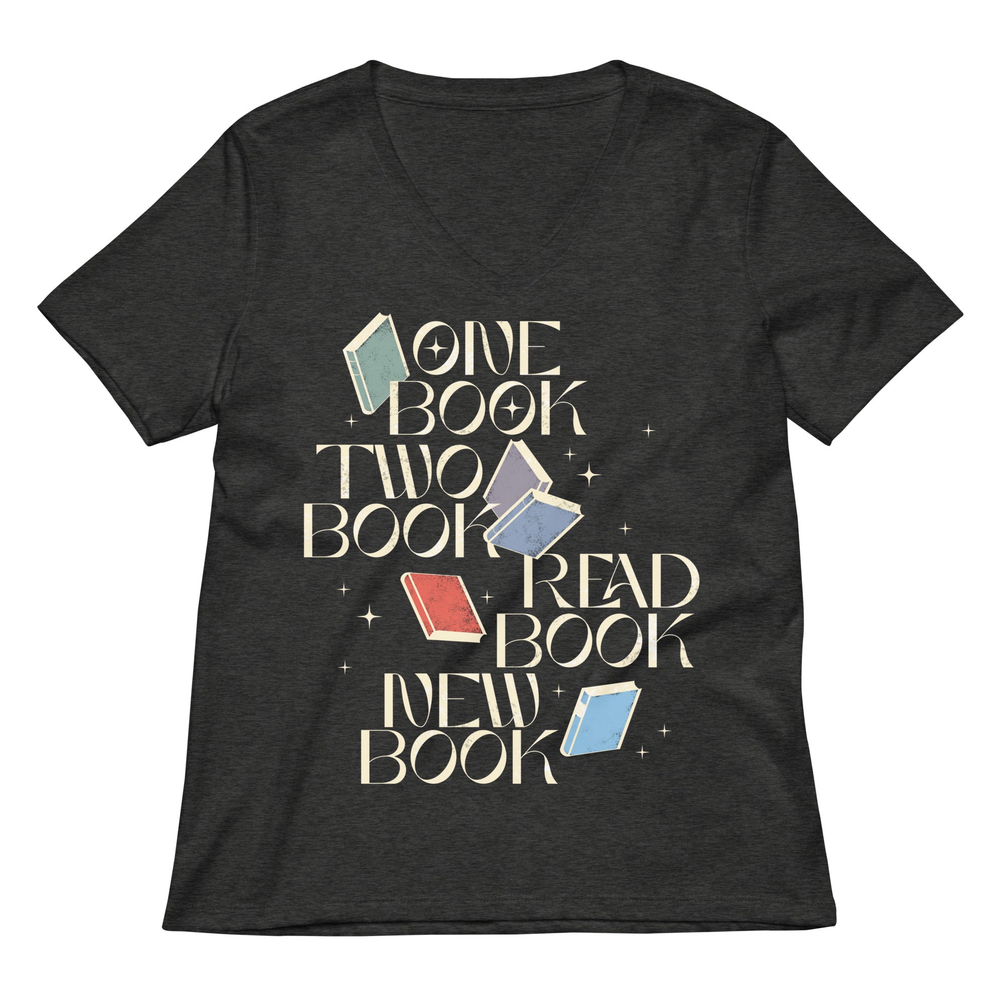 One Book Two Book Read Book New Book Women's V-Neck Tee