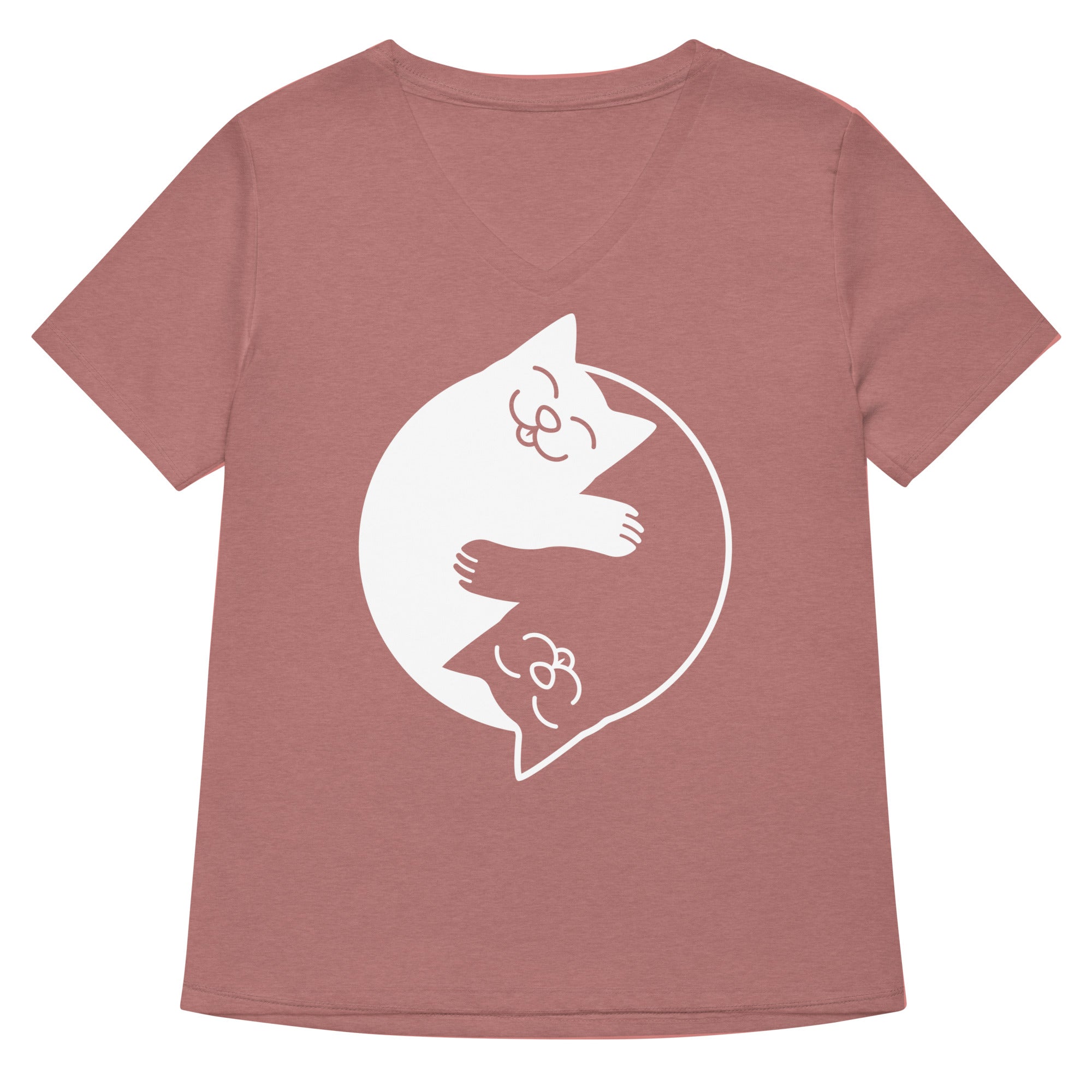 Yin Yang Cats Women's V-Neck Tee