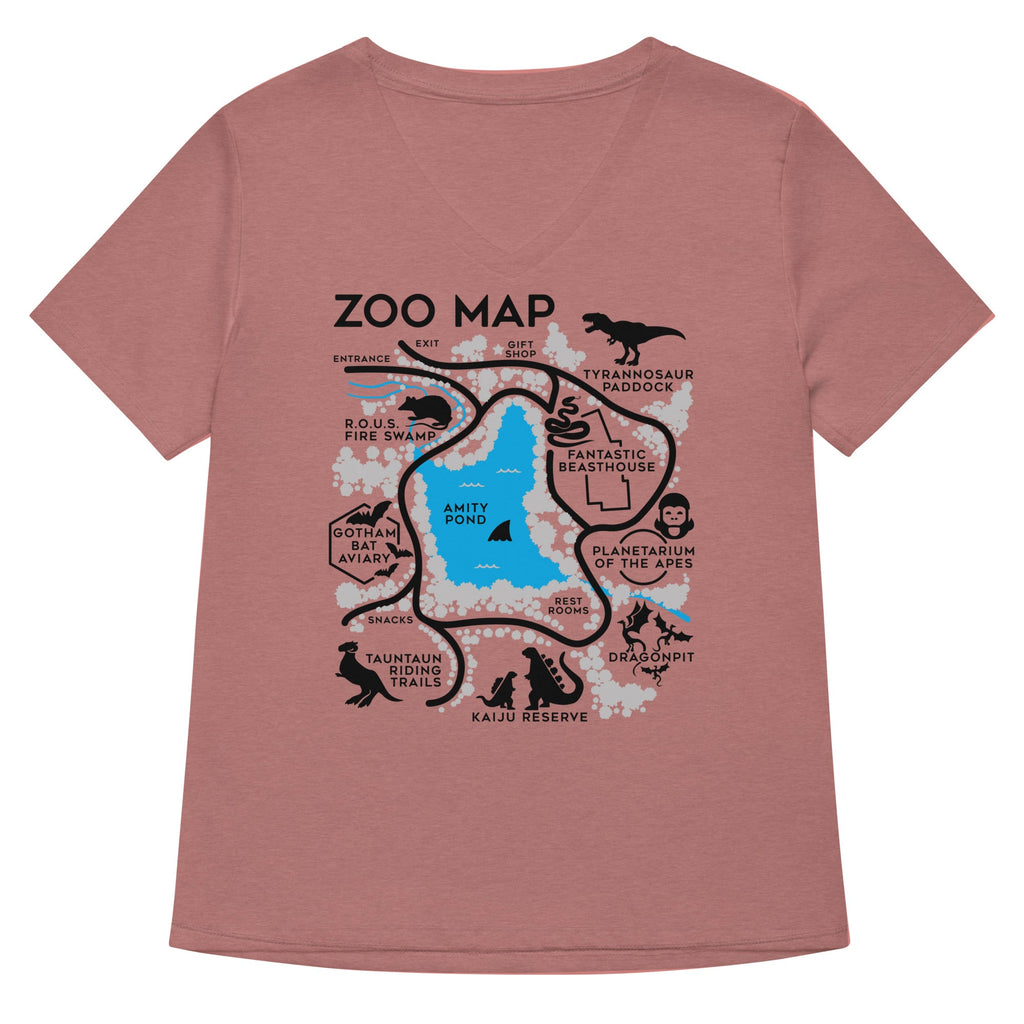 Zoo Map Women's V-Neck Tee