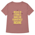 Misuse of Literally Makes Me Figuratively Insane Women's V-Neck Tee