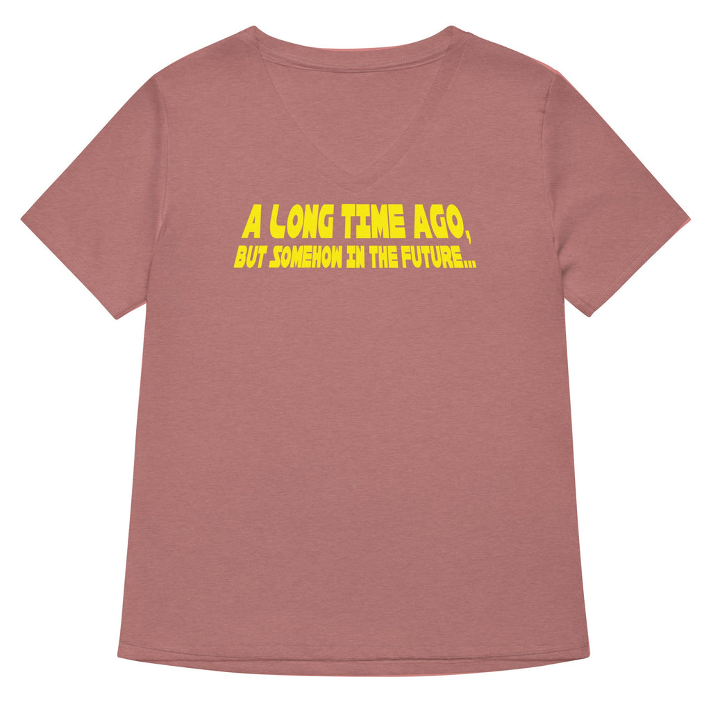 A Long Time Ago, But Somehow In The Future Women's V-Neck Tee