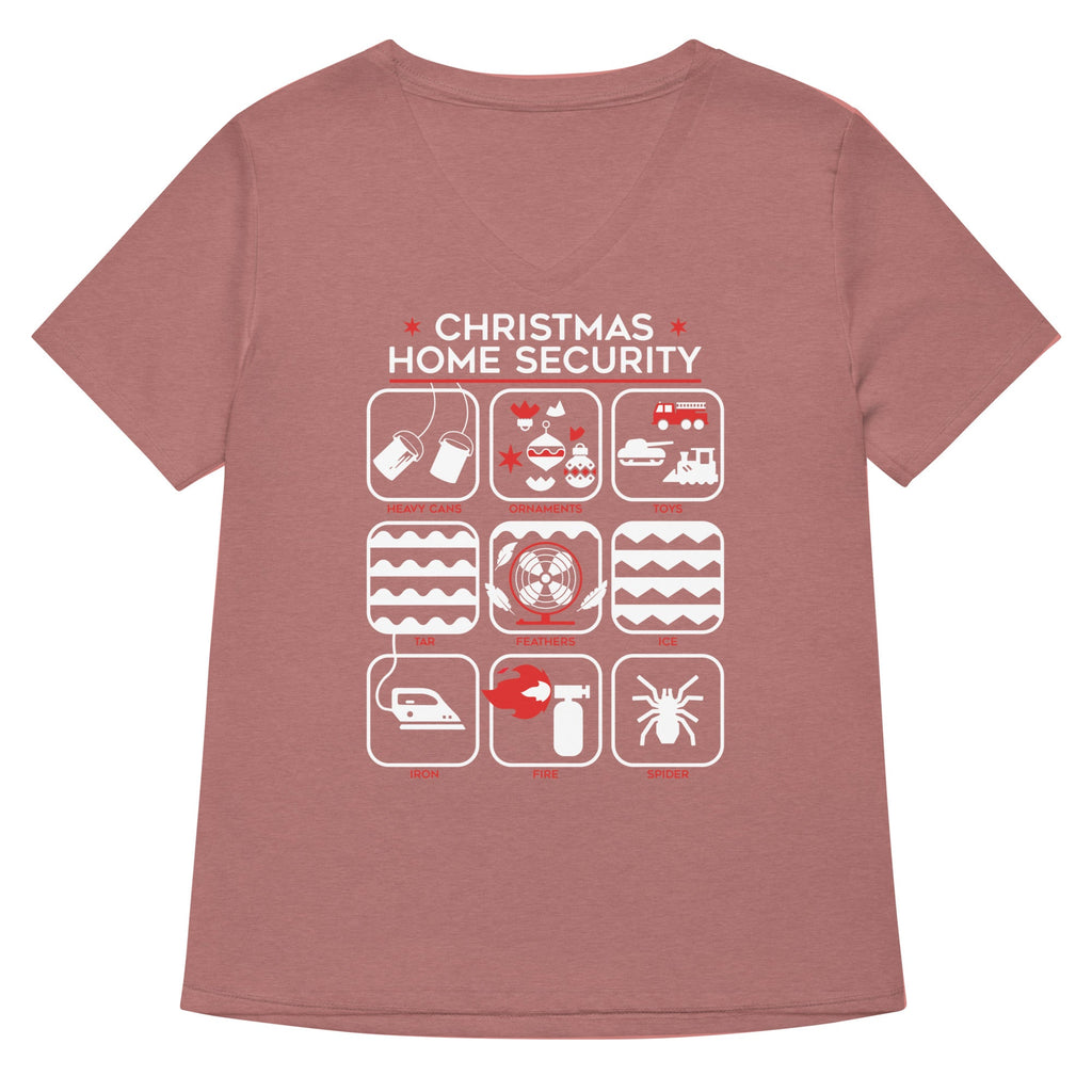 Christmas Home Security Women's V-Neck Tee
