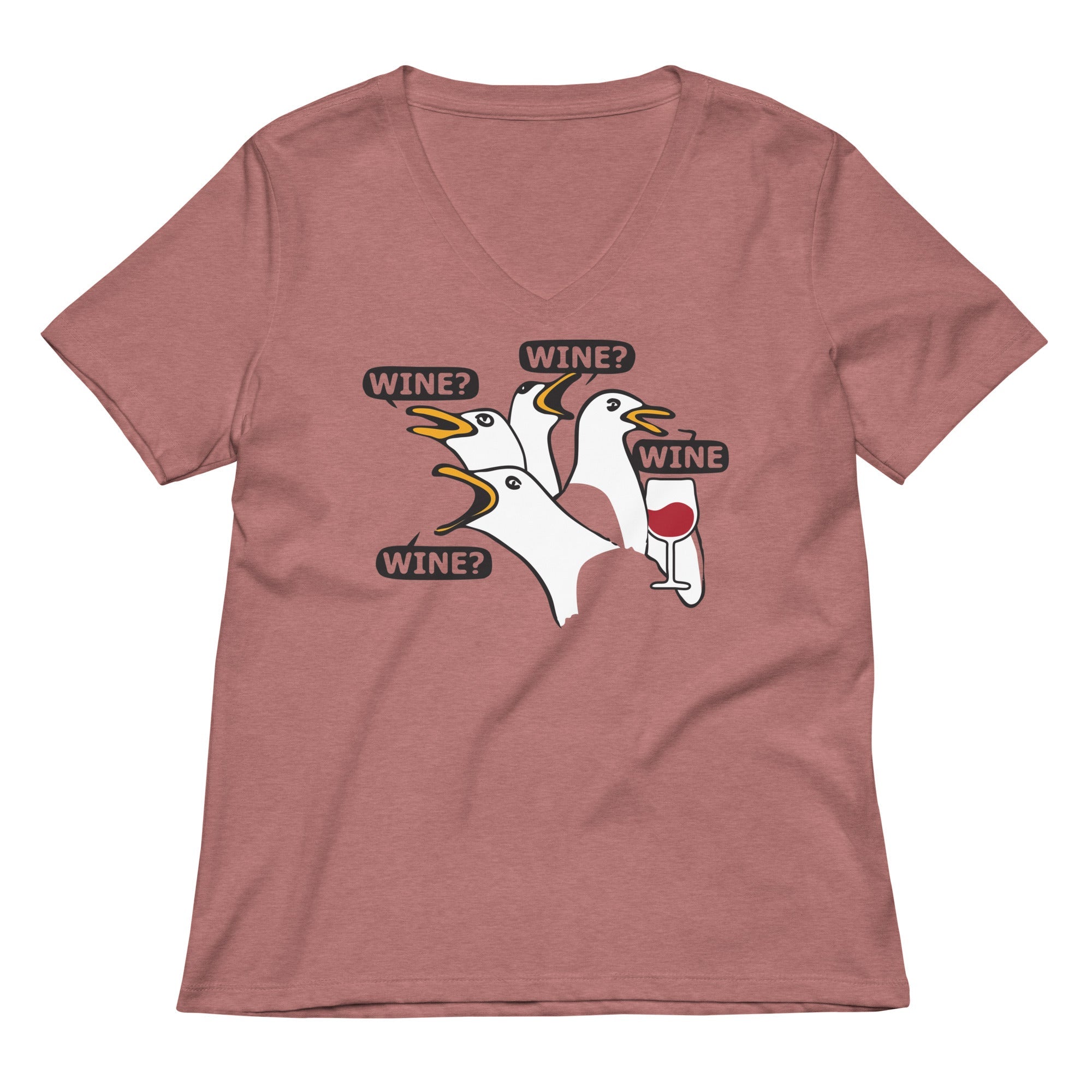 Wine Wine Wine Wine Women's V-Neck Tee