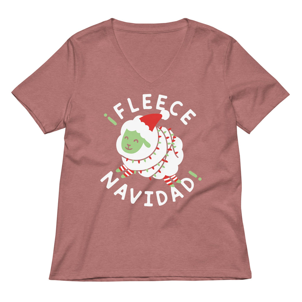¡Fleece Navidad! Women's V-Neck Tee