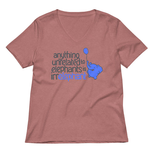 Anything Unrelated Elephants Women's V-Neck Tee