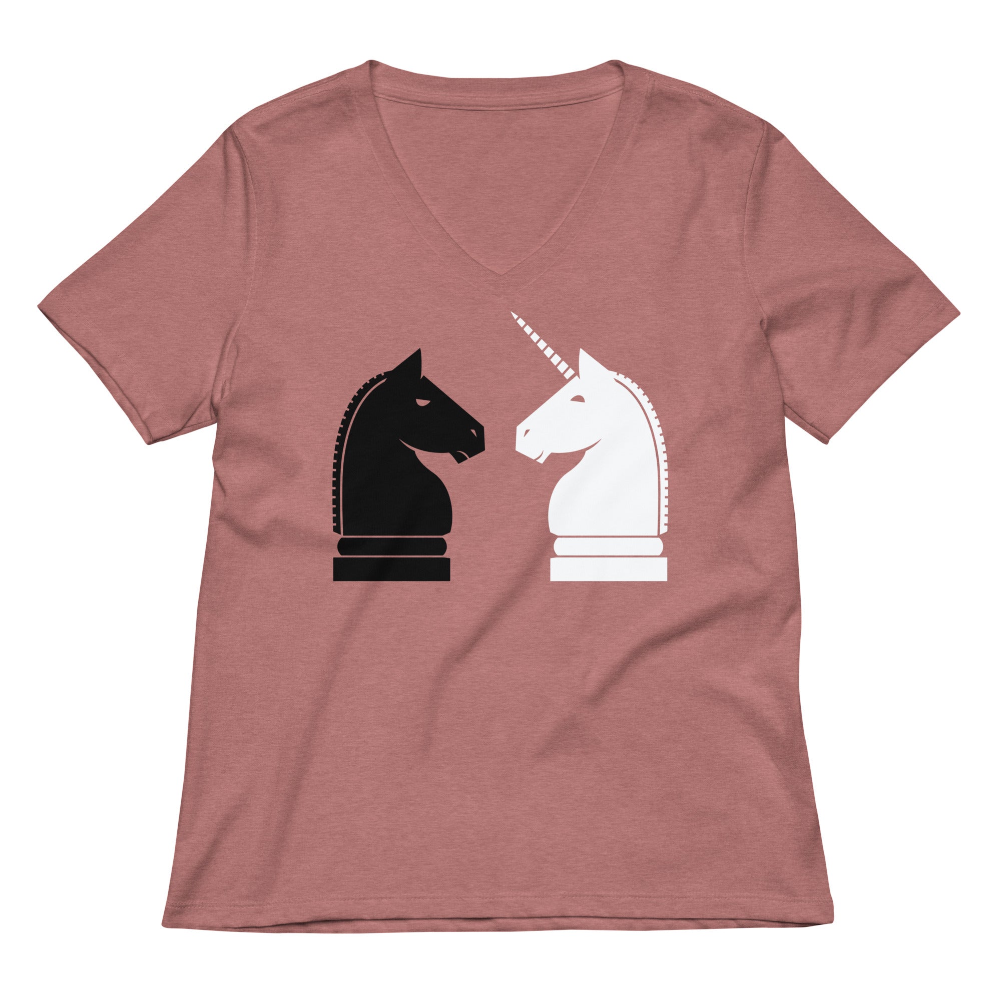 Chess Unicorn Women's V-Neck Tee