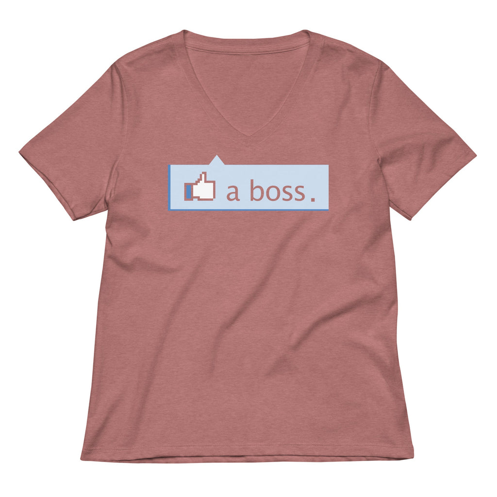 Like A Boss Thumbs Up Women's V-Neck Tee