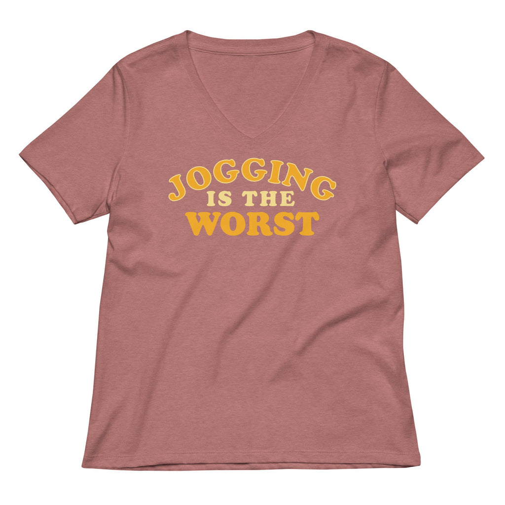 Jogging Is The Worst Women's V-Neck Tee