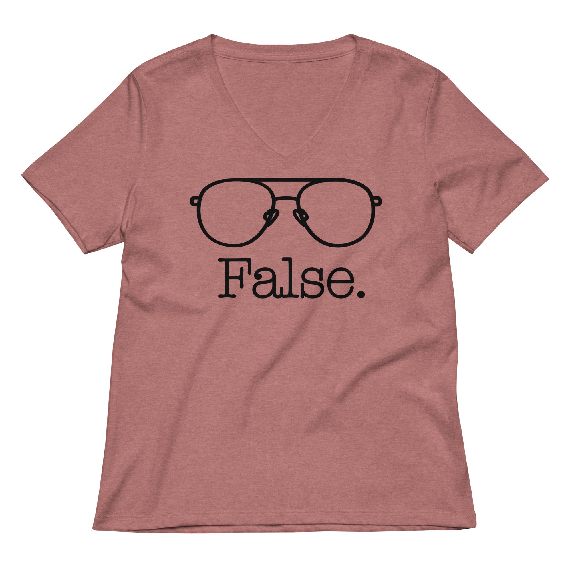 False Glasses Women's V-Neck Tee