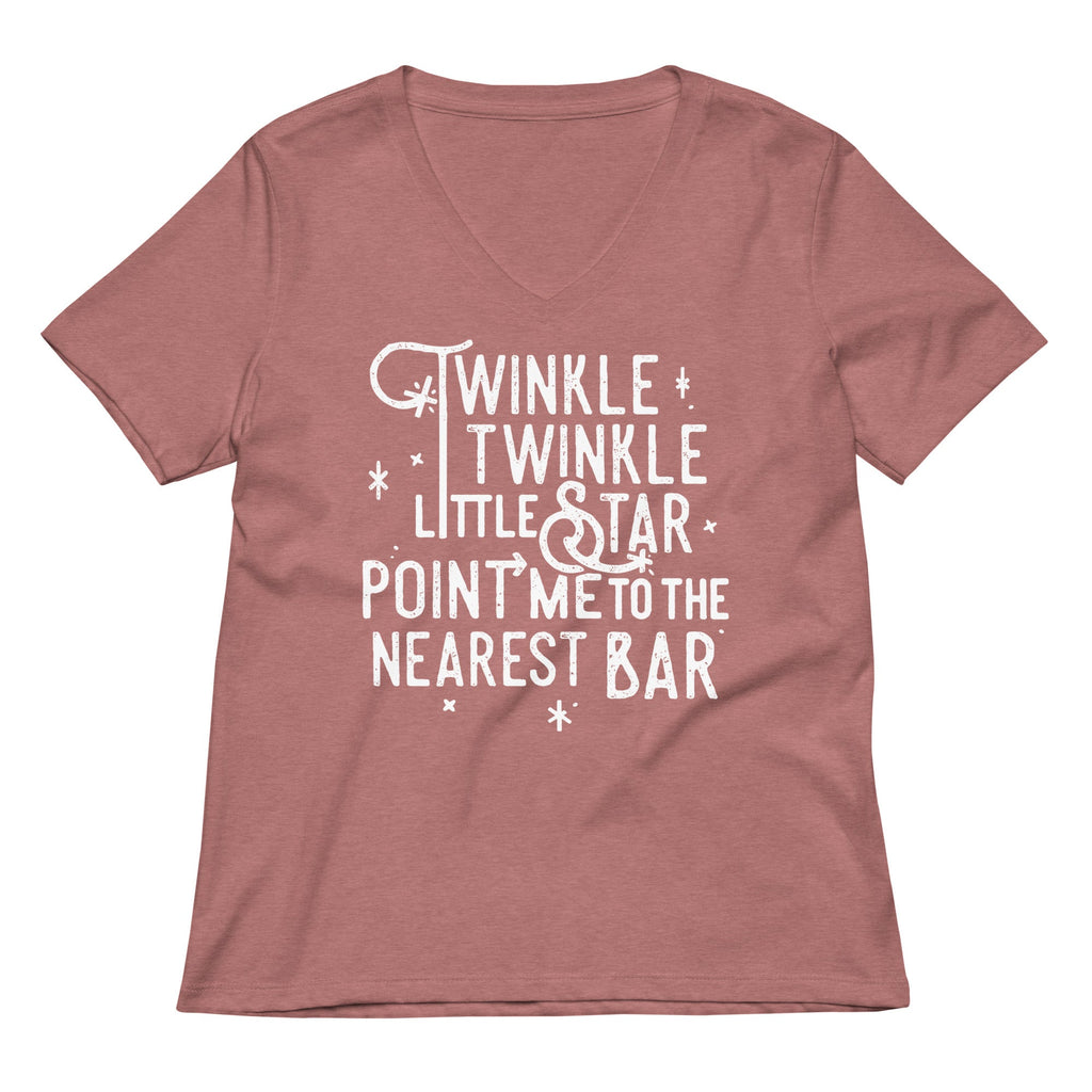 Point Me To The Nearest Bar Women's V-Neck Tee
