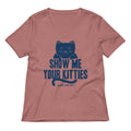 Show Me Your Kitties Women's V-Neck Tee
