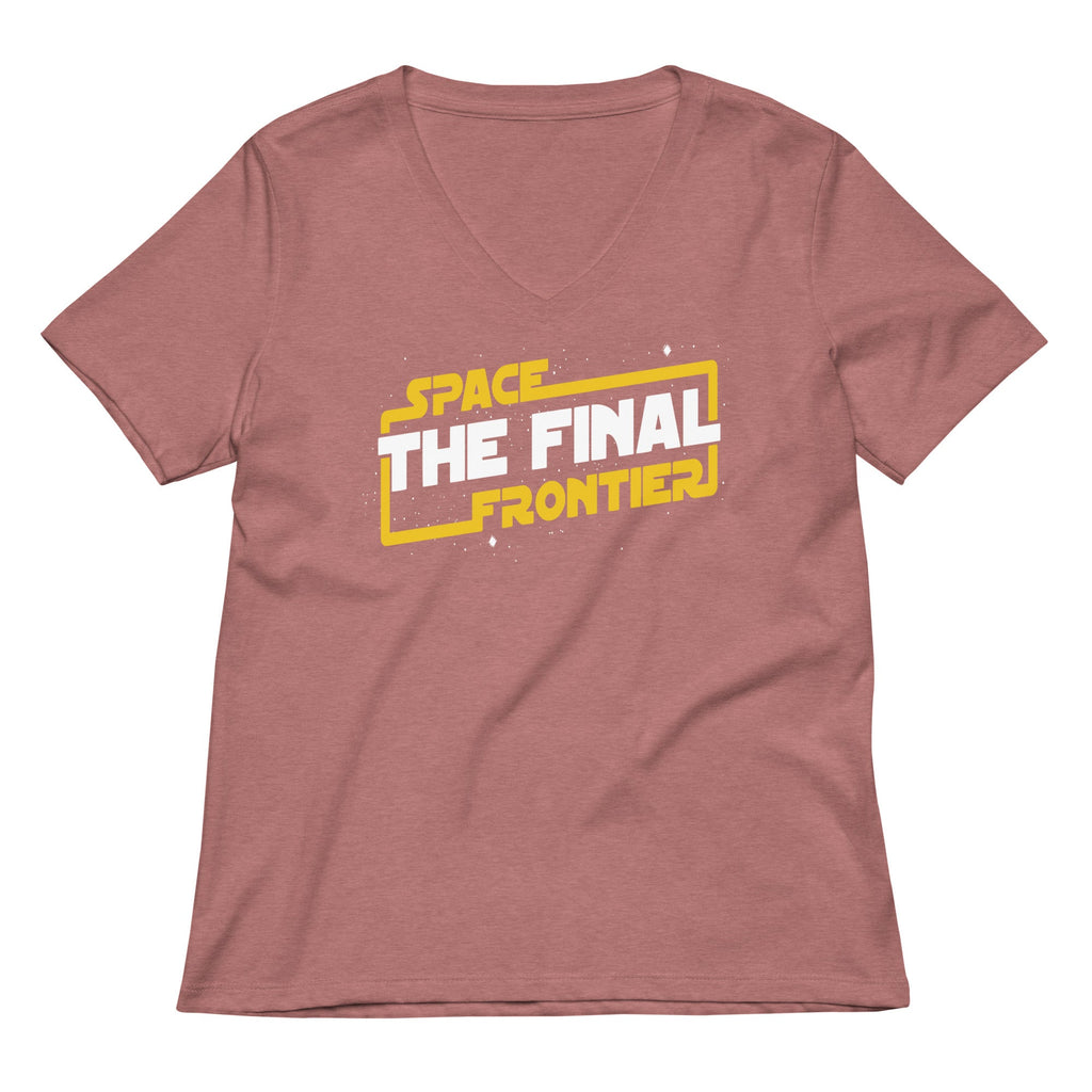 Space The Final Frontier Women's V-Neck Tee