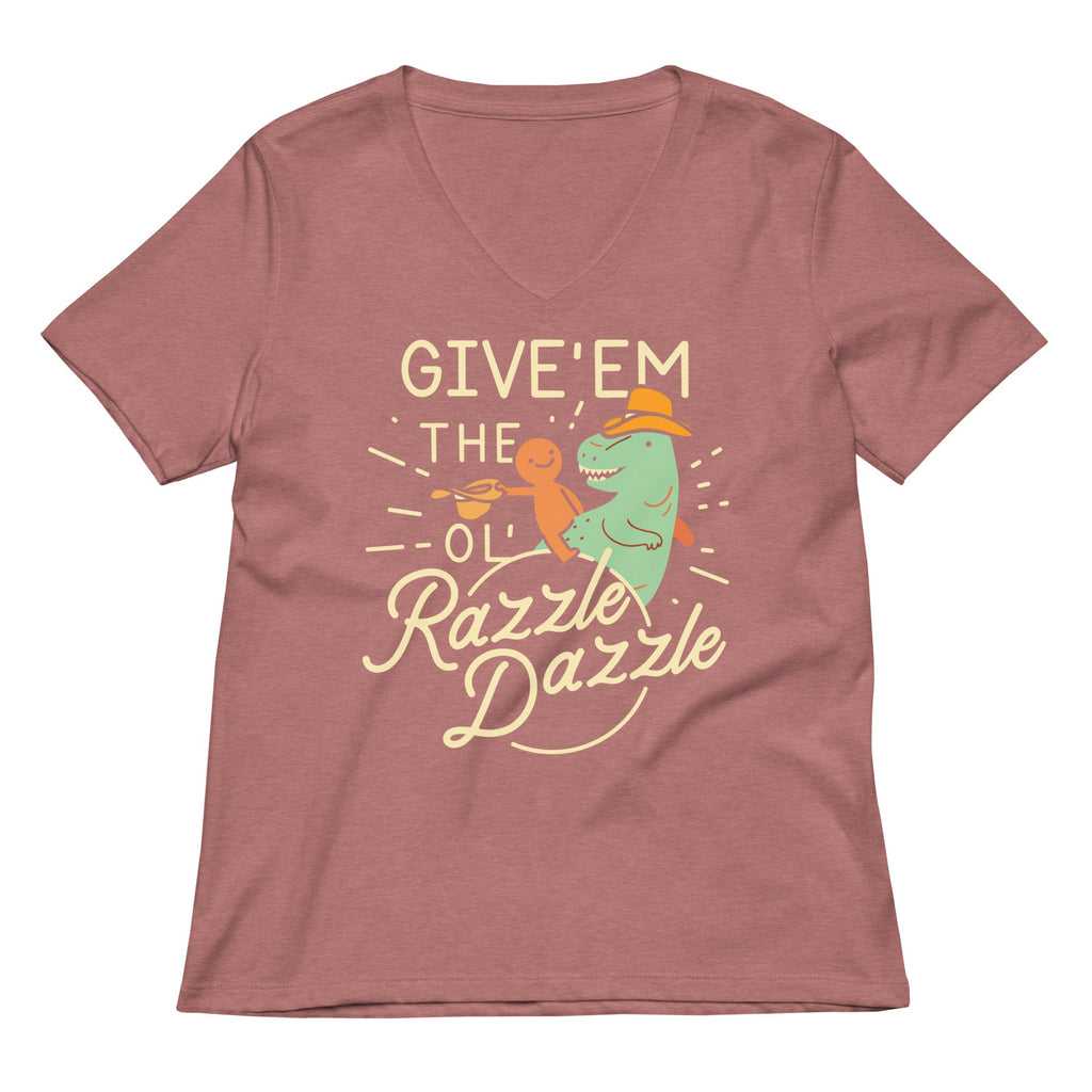 Give'em The Ol' Razzle Dazzle Women's V-Neck Tee