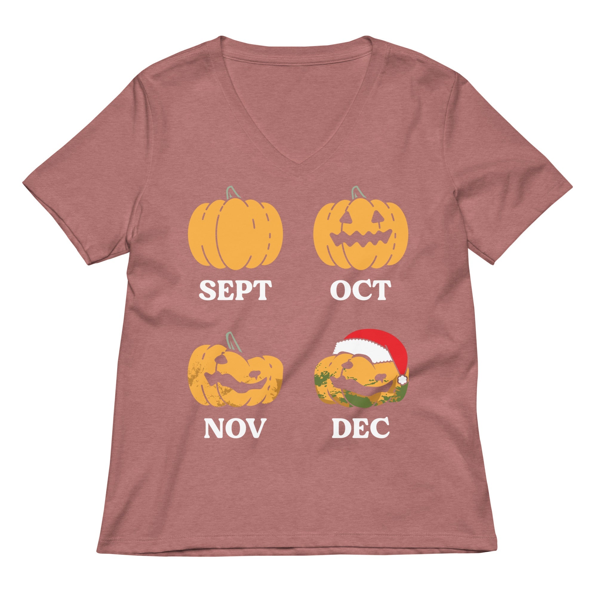 Pumpkin Months Women's V-Neck Tee