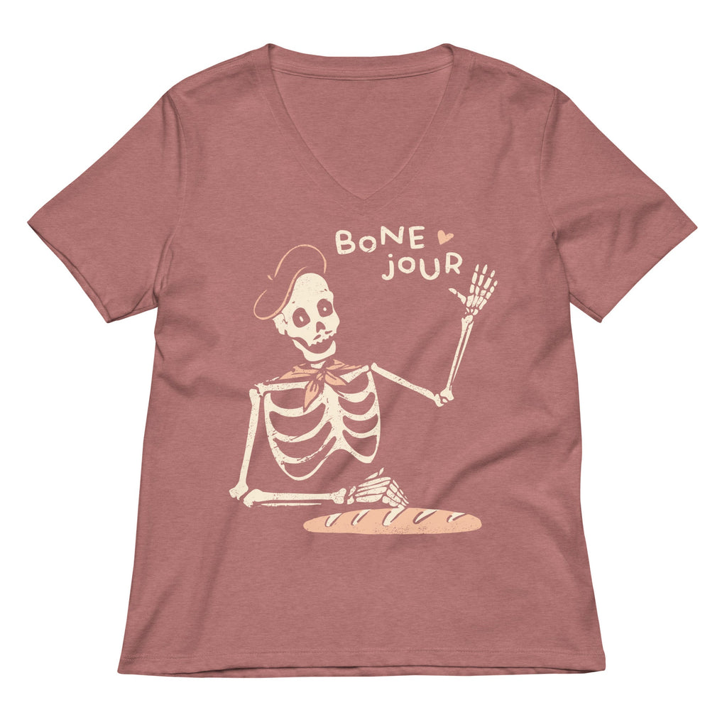 Bone Jour Women's V-Neck Tee