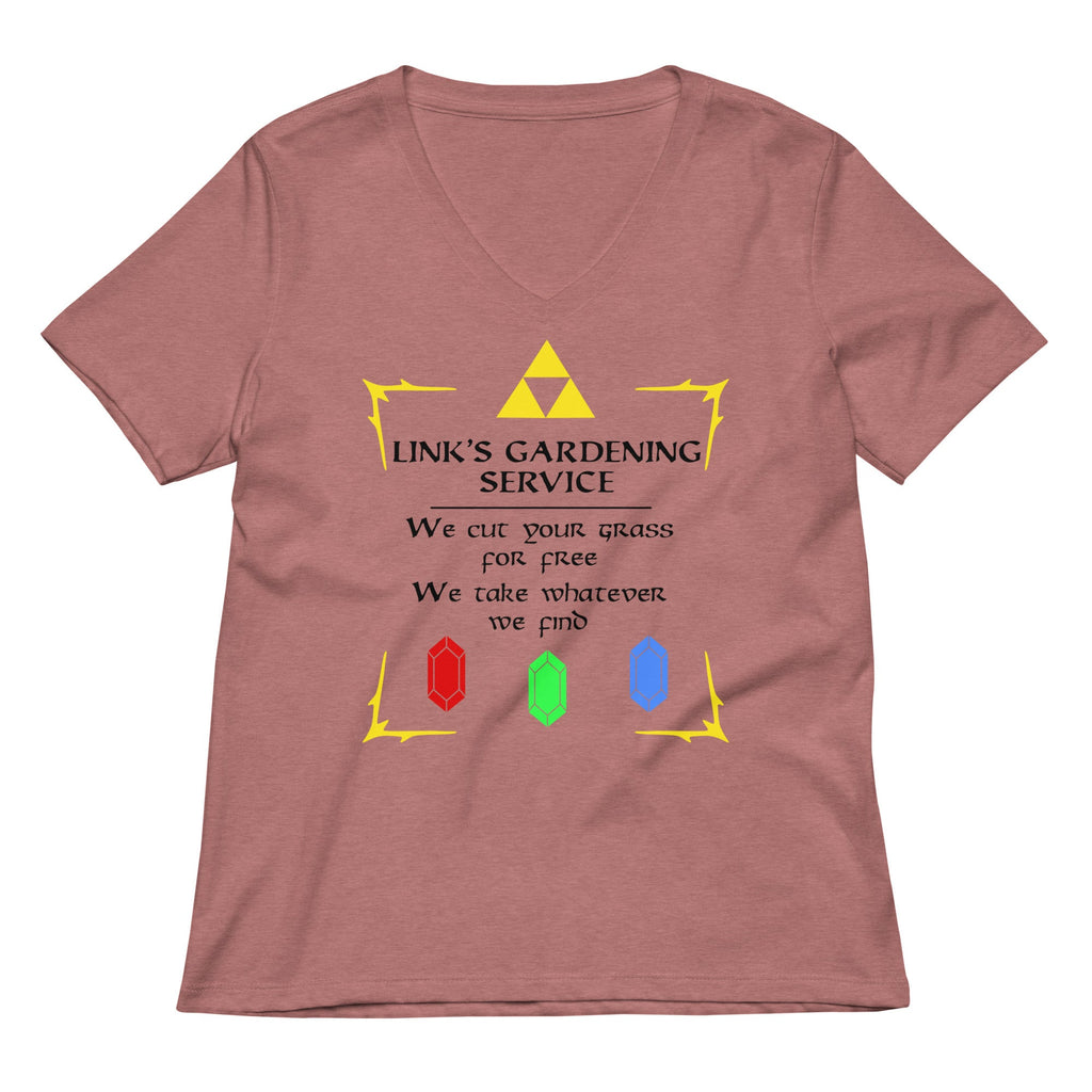 Link's Gardening Service Women's V-Neck Tee