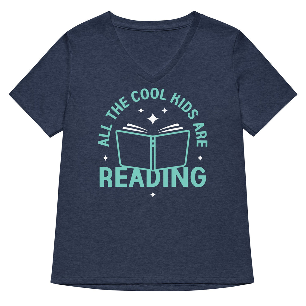 All The Cool Kids Are Reading Women's V-Neck Tee