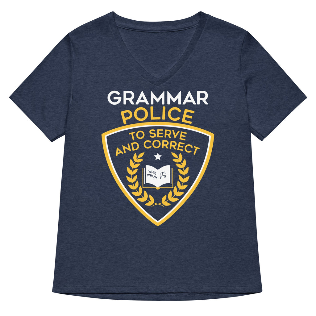 Grammar Police Women's V-Neck Tee
