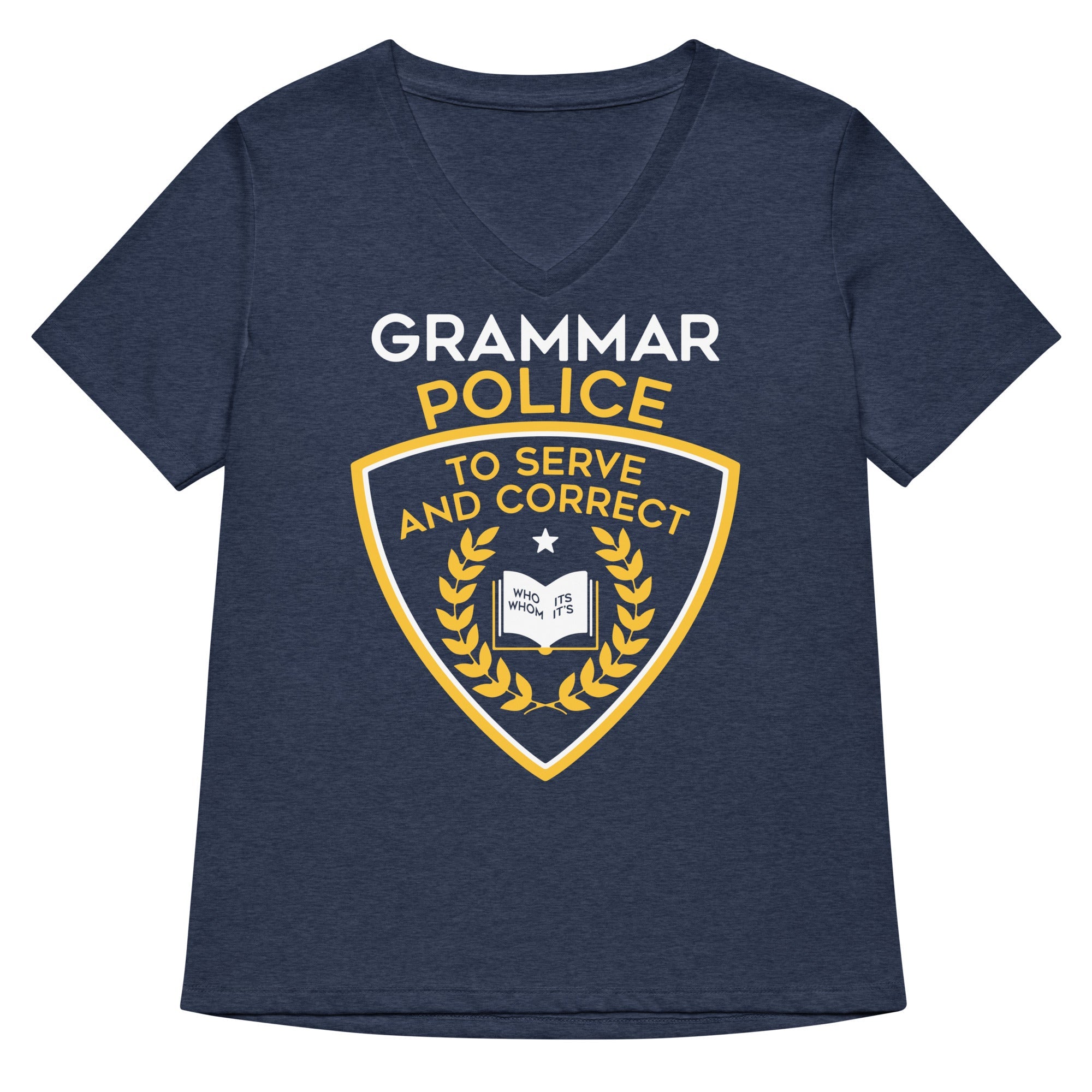 Grammar Police Women's V-Neck Tee