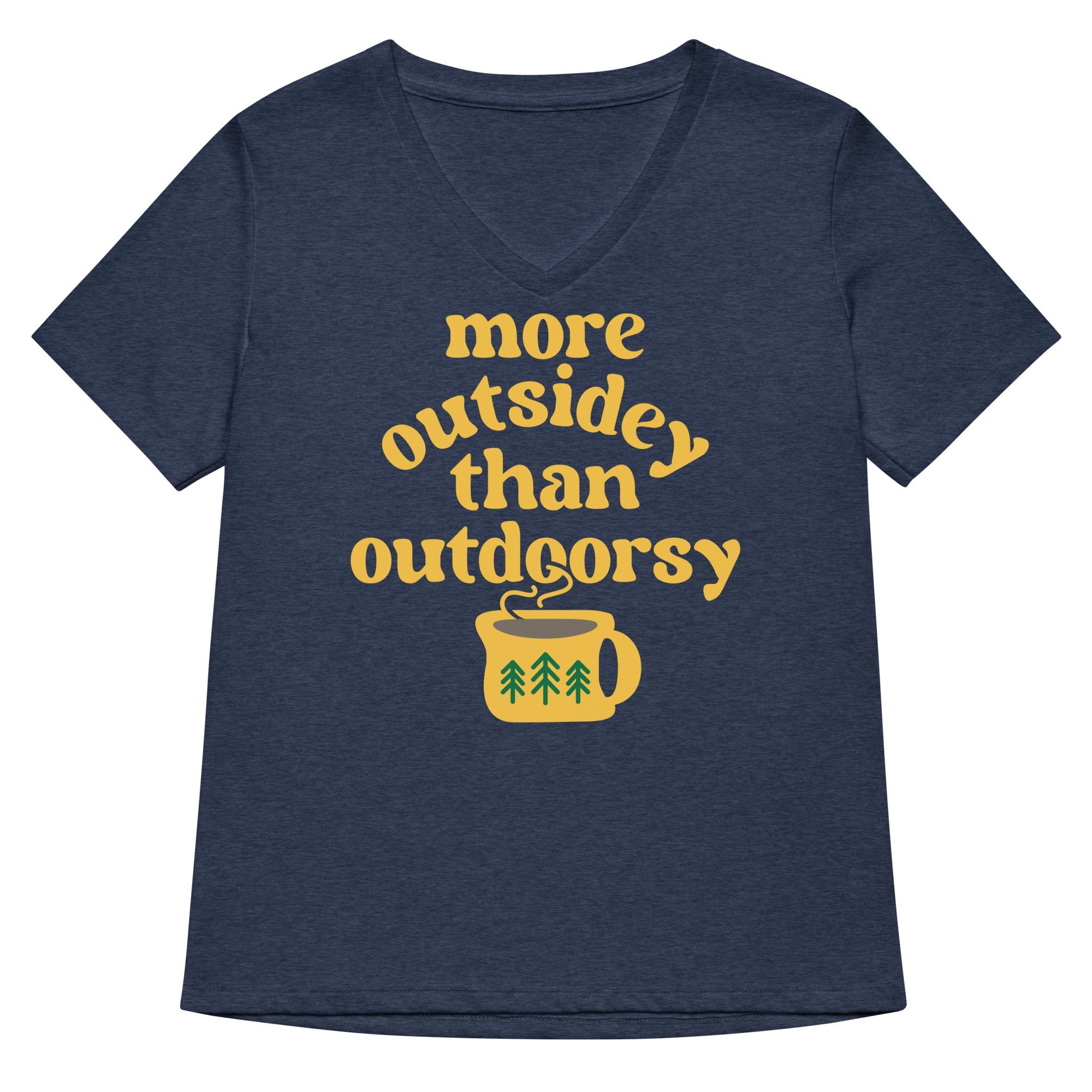 More Outsidey Than Outdoorsy Women's V-Neck Tee