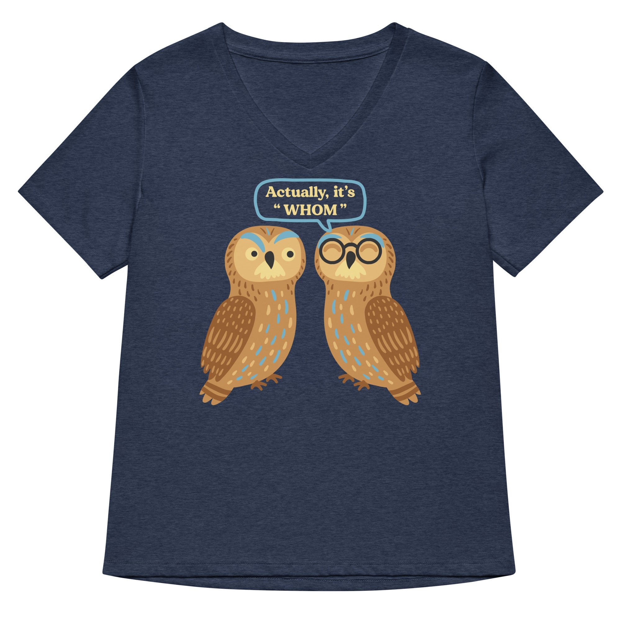 Actually, It's Whom Women's V-Neck Tee
