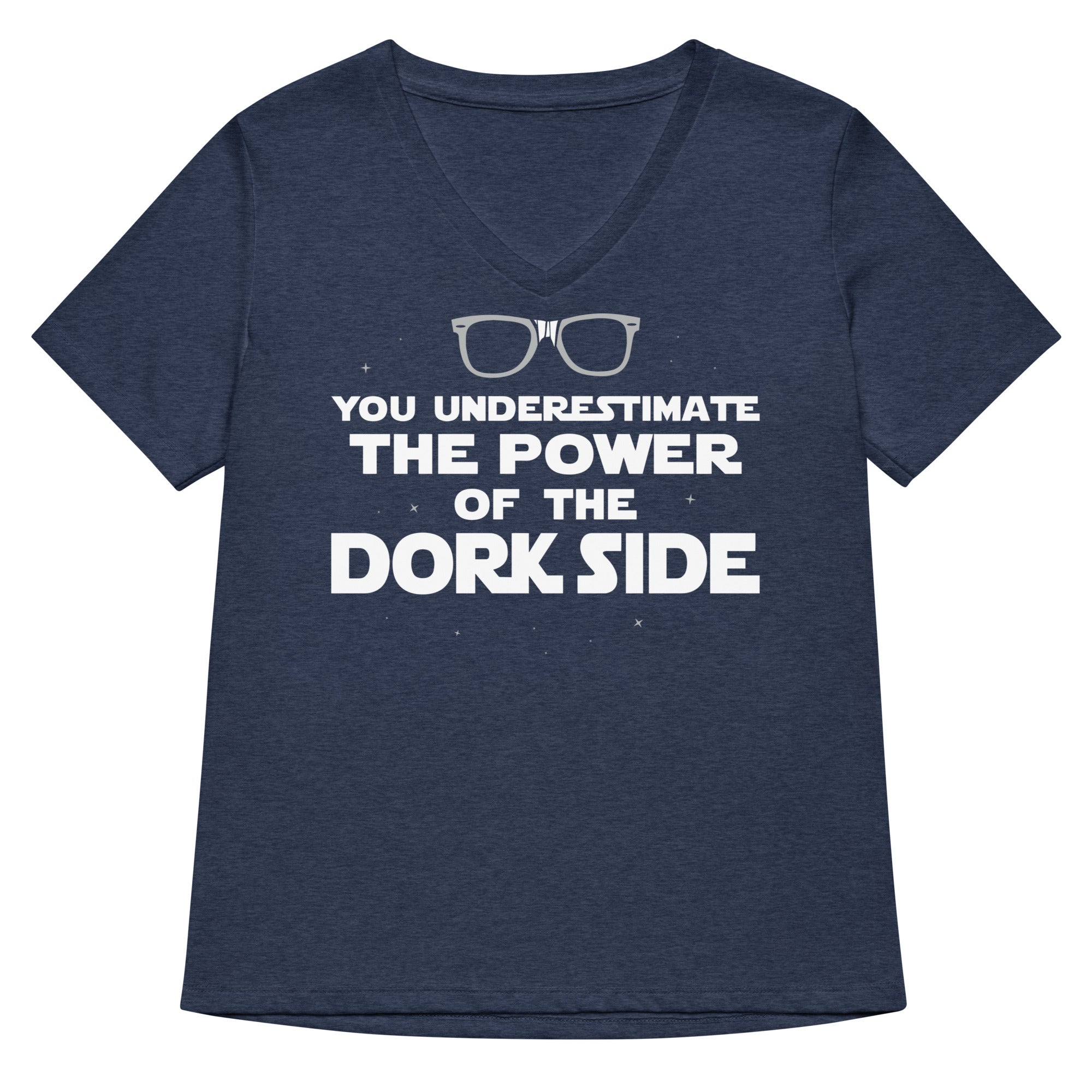 The Power Of The Dork Side Women's V-Neck Tee