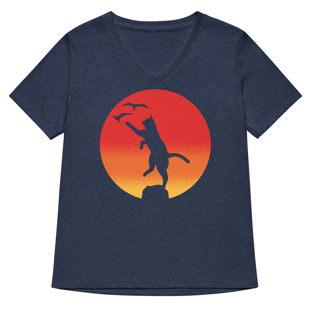 The Karate Cat Women's V-Neck Tee