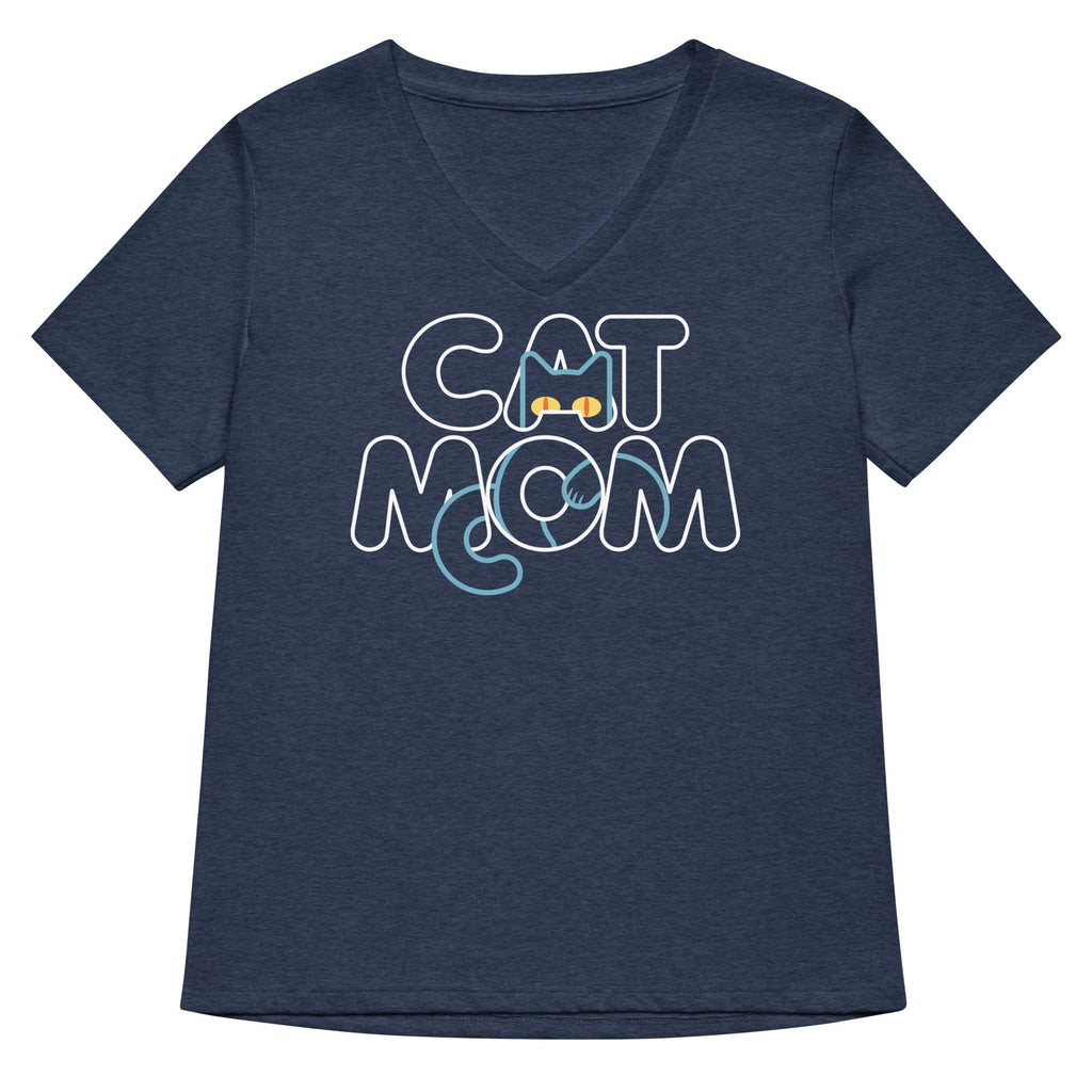 Cat Mom Women's V-Neck Tee