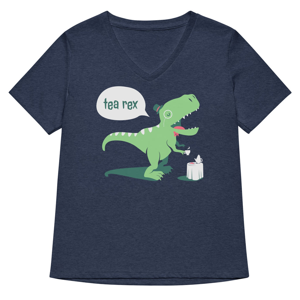 Tea Rex Women's V-Neck Tee