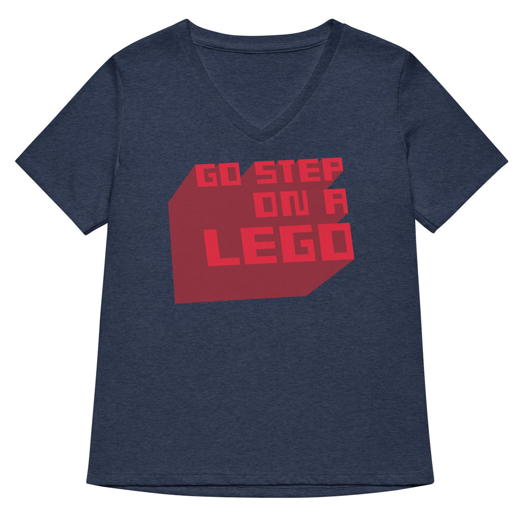 Go Step On A Lego Women's V-Neck Tee