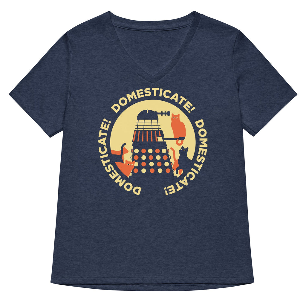 Domesticate! Domesticate! Domesticate! Women's V-Neck Tee