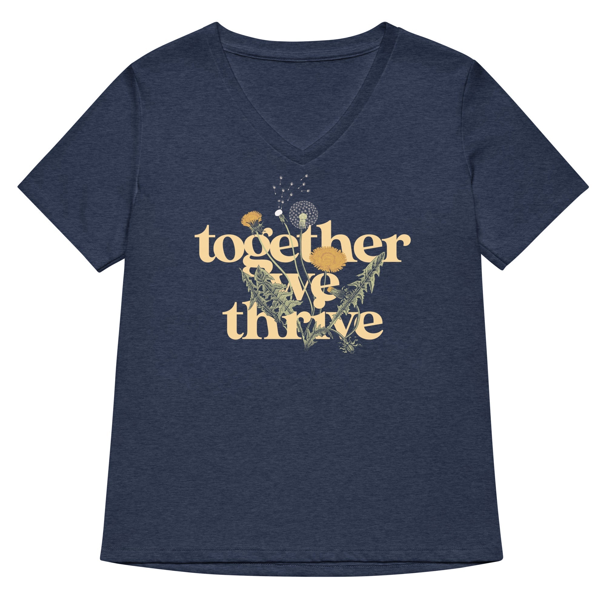 Together We Thrive Women's V-Neck Tee