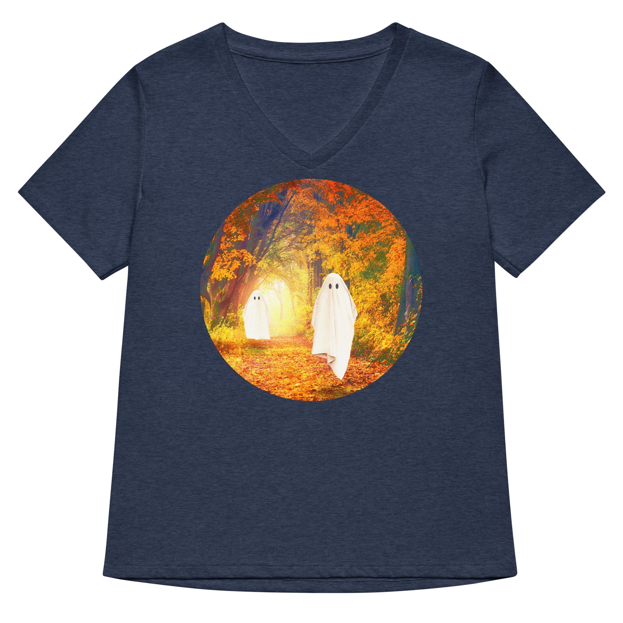 Autumn Ghosts Women's V-Neck Tee