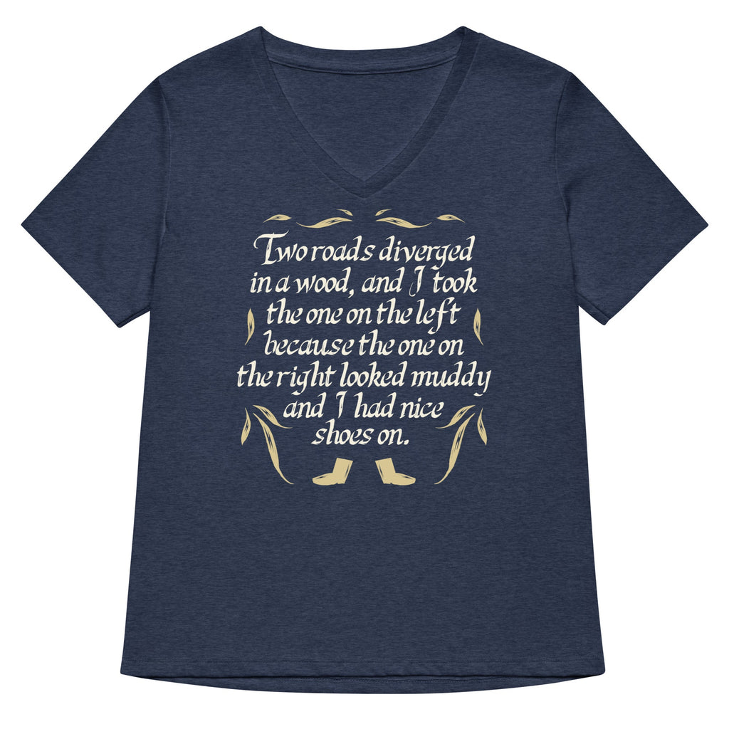 Two Roads Diverged Women's V-Neck Tee