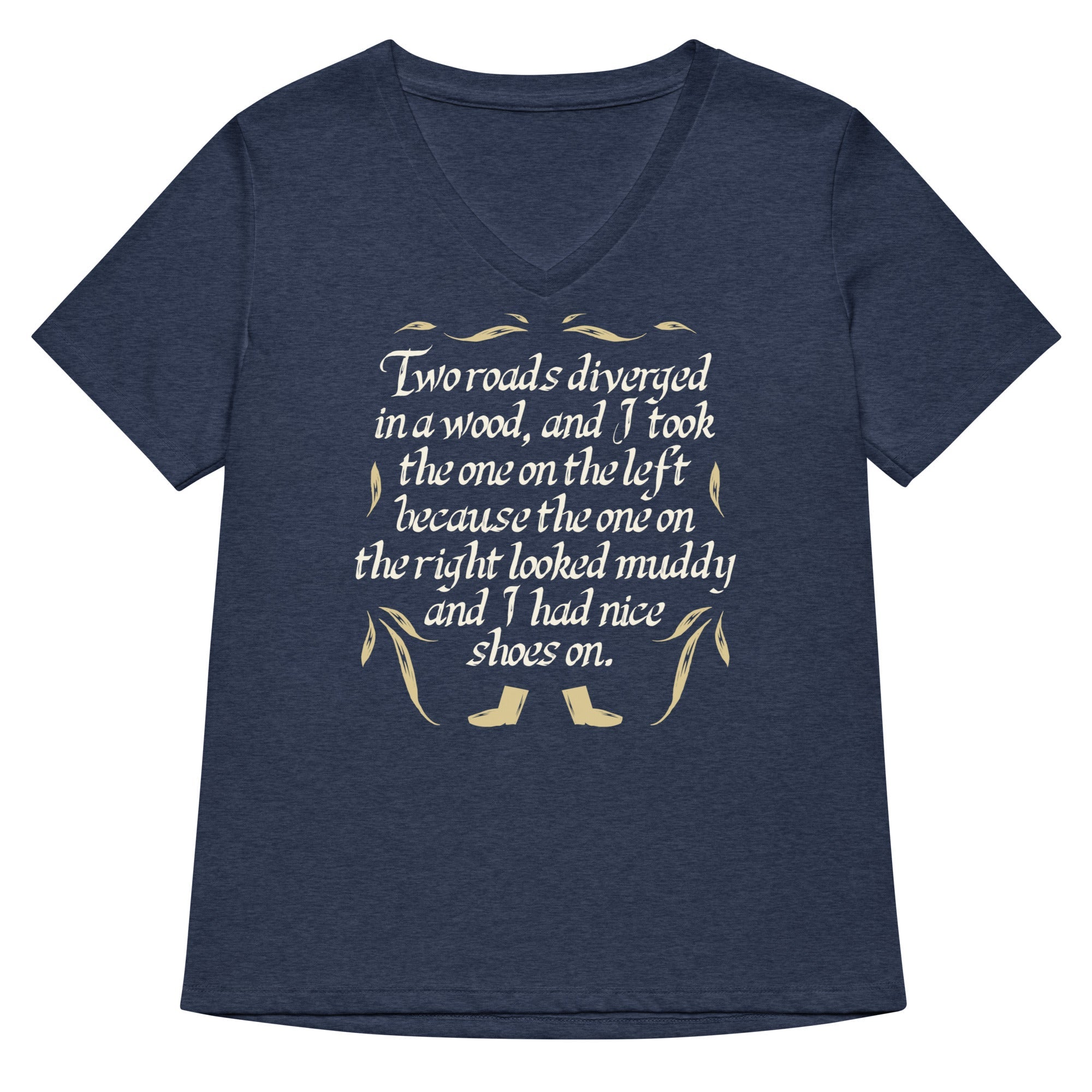Two Roads Diverged Women's V-Neck Tee