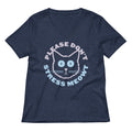Please Don't Stress Meowt Women's V-Neck Tee