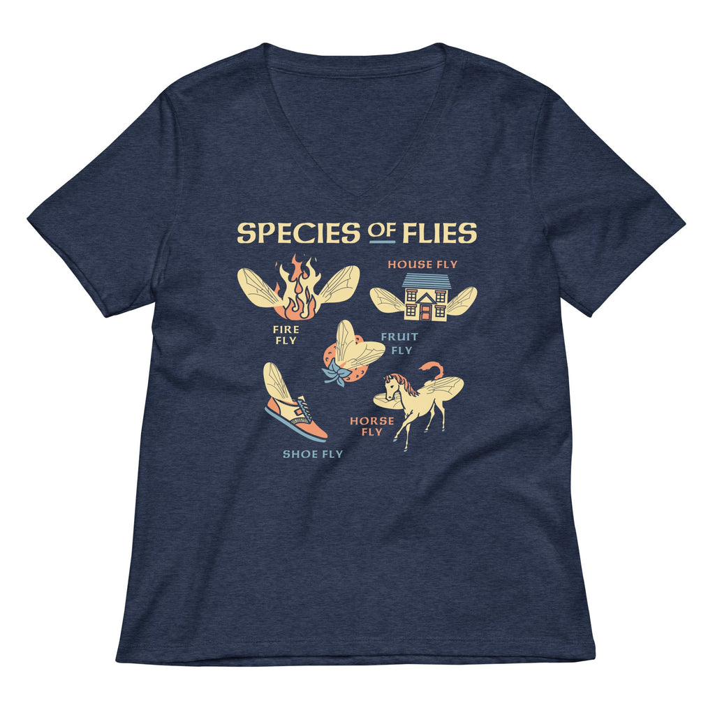 Species Of Flies Women's V-Neck Tee