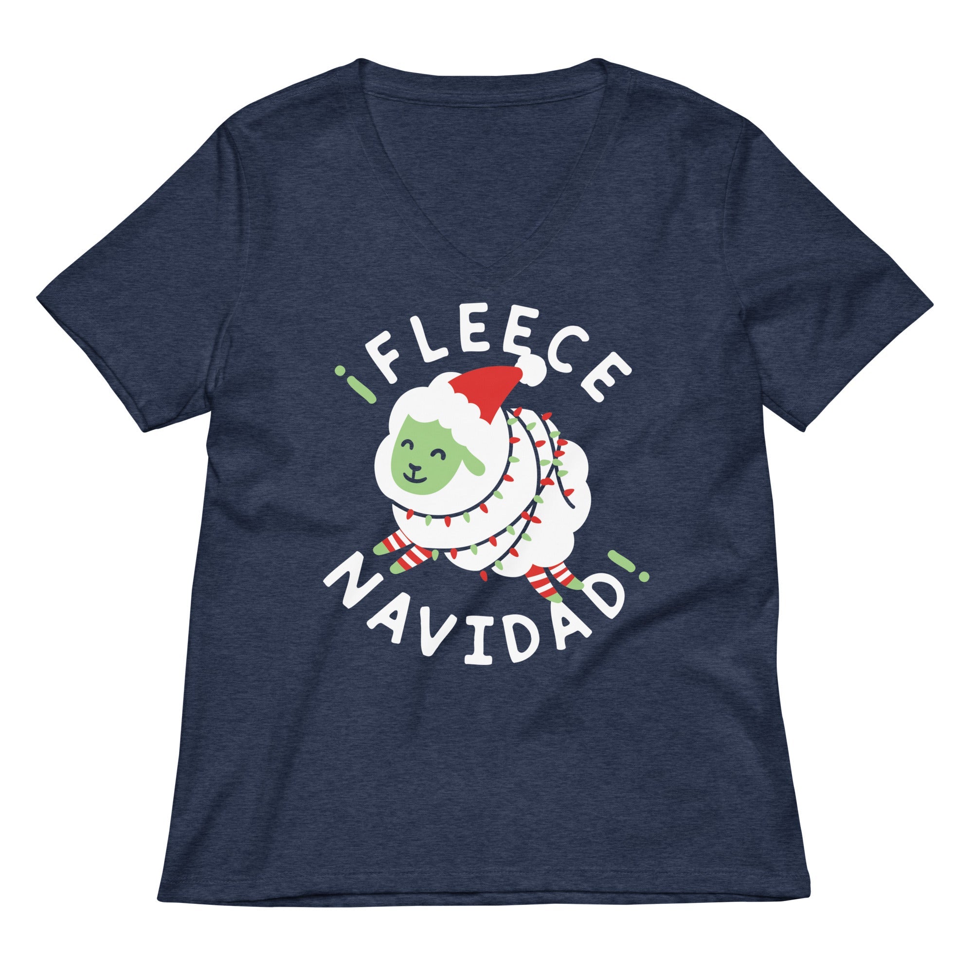 ¡Fleece Navidad! Women's V-Neck Tee