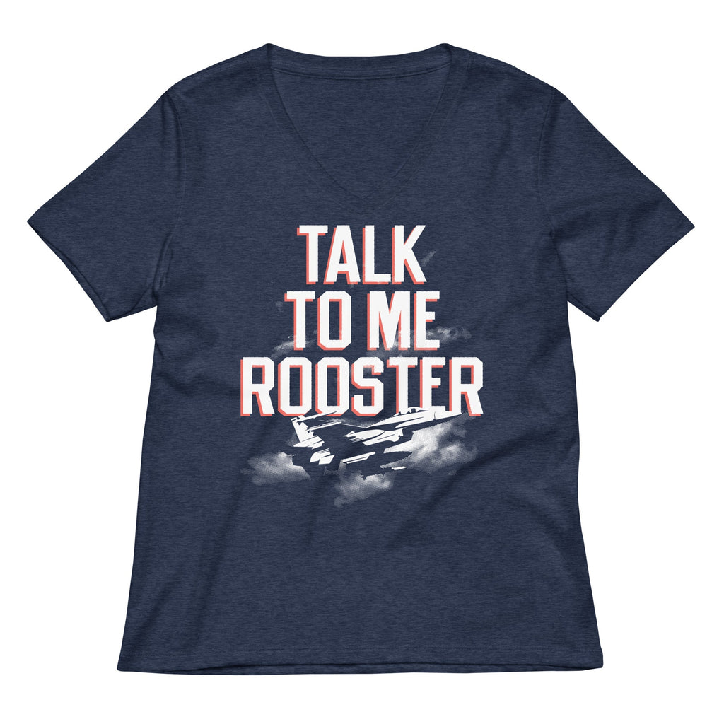 Talk To Me Rooster Women's V-Neck Tee