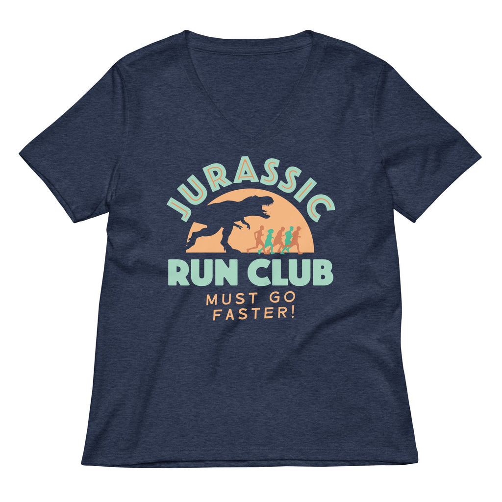 Jurassic Run Club Women's V-Neck Tee