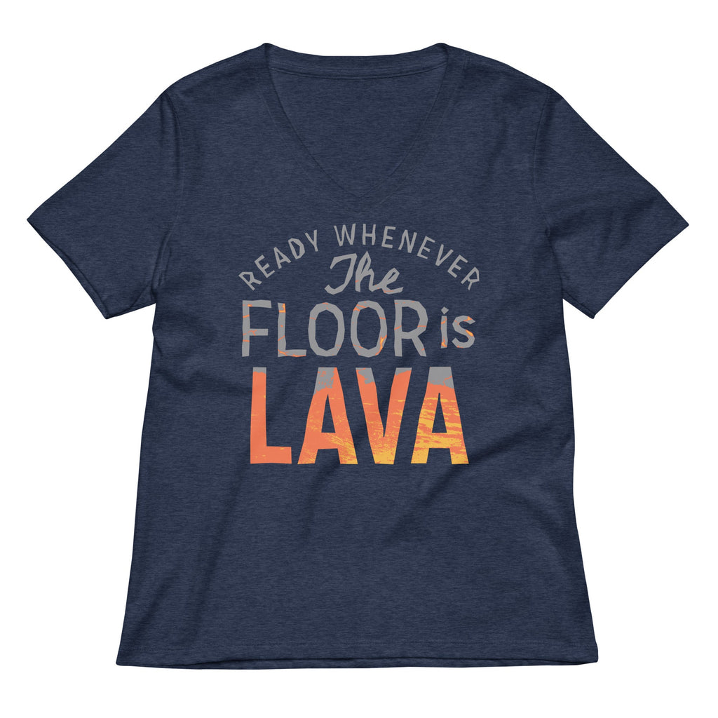 The Floor Is Lava Women's V-Neck Tee