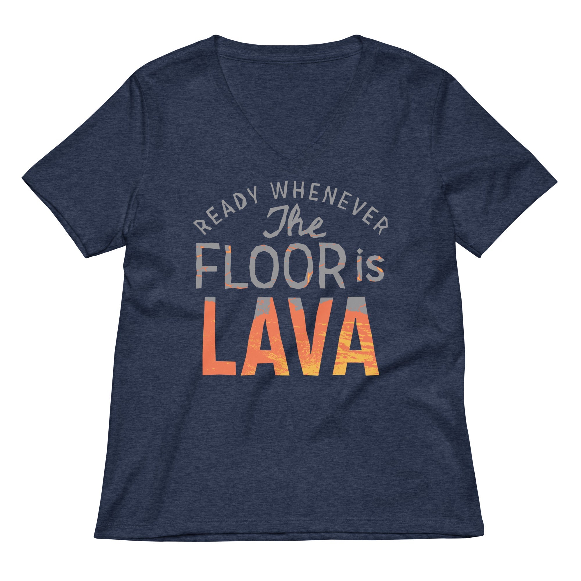 The Floor Is Lava Women's V-Neck Tee