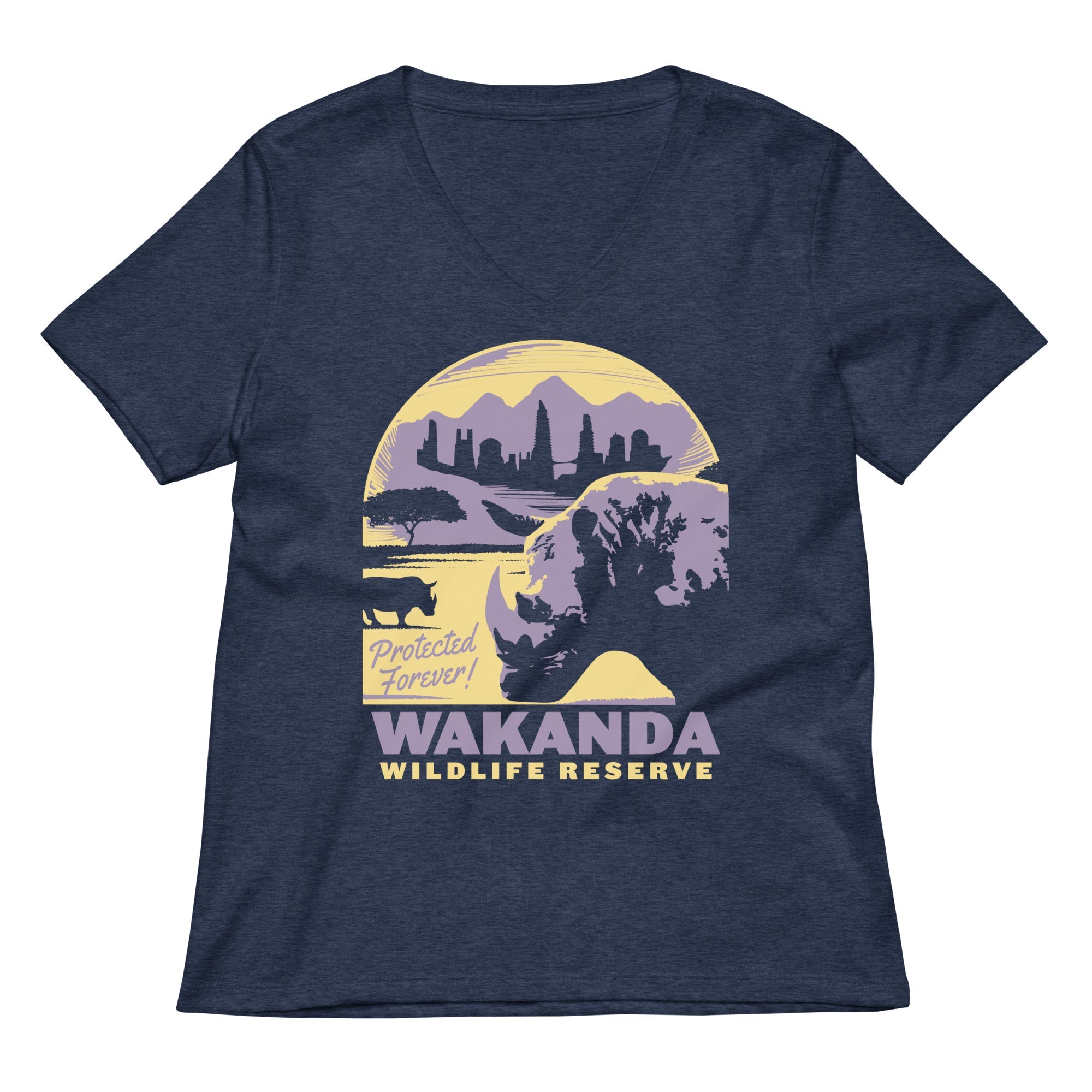 Wakanda Wildlife Reserve Women's V-Neck Tee