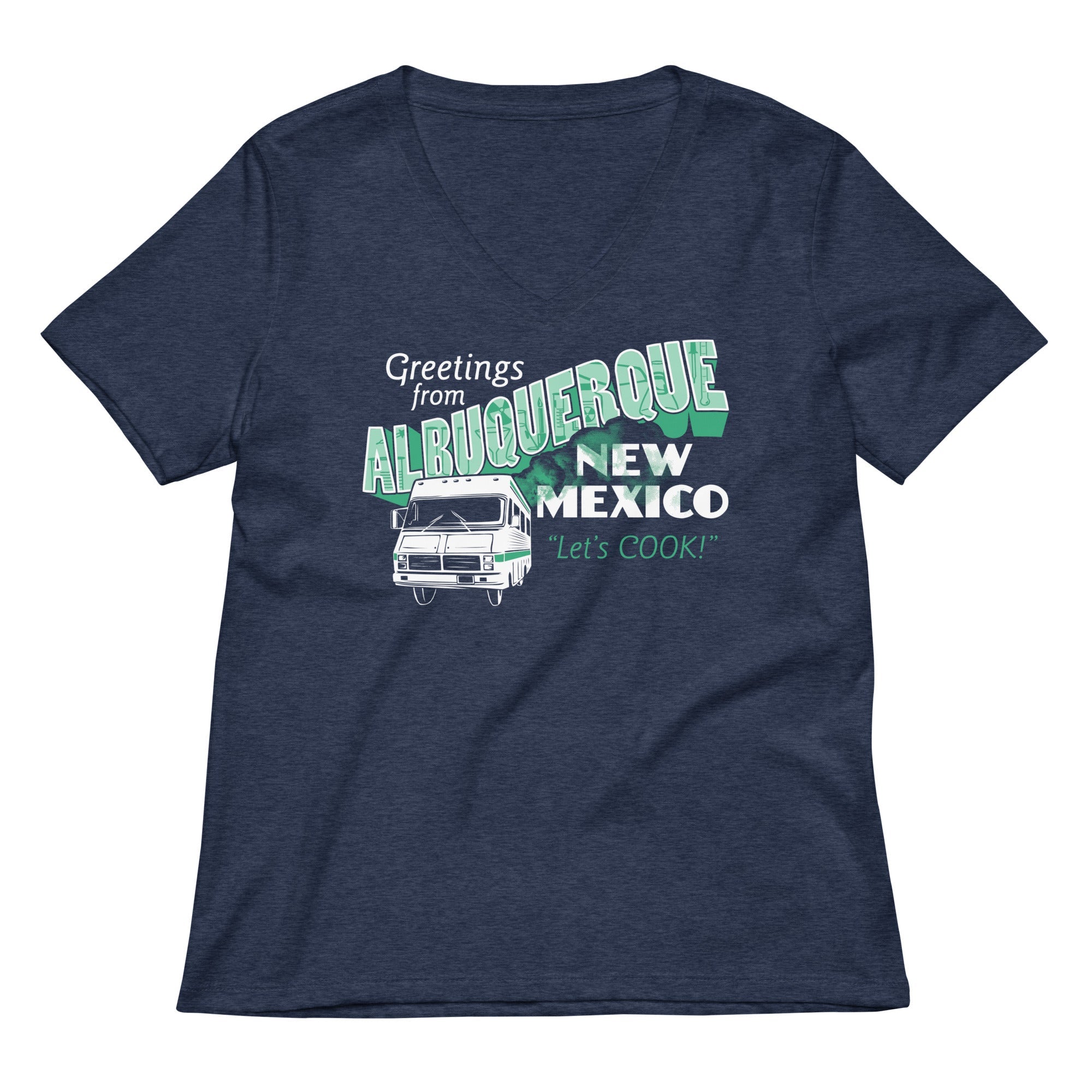 Greetings From Albuquerque Women's V-Neck Tee