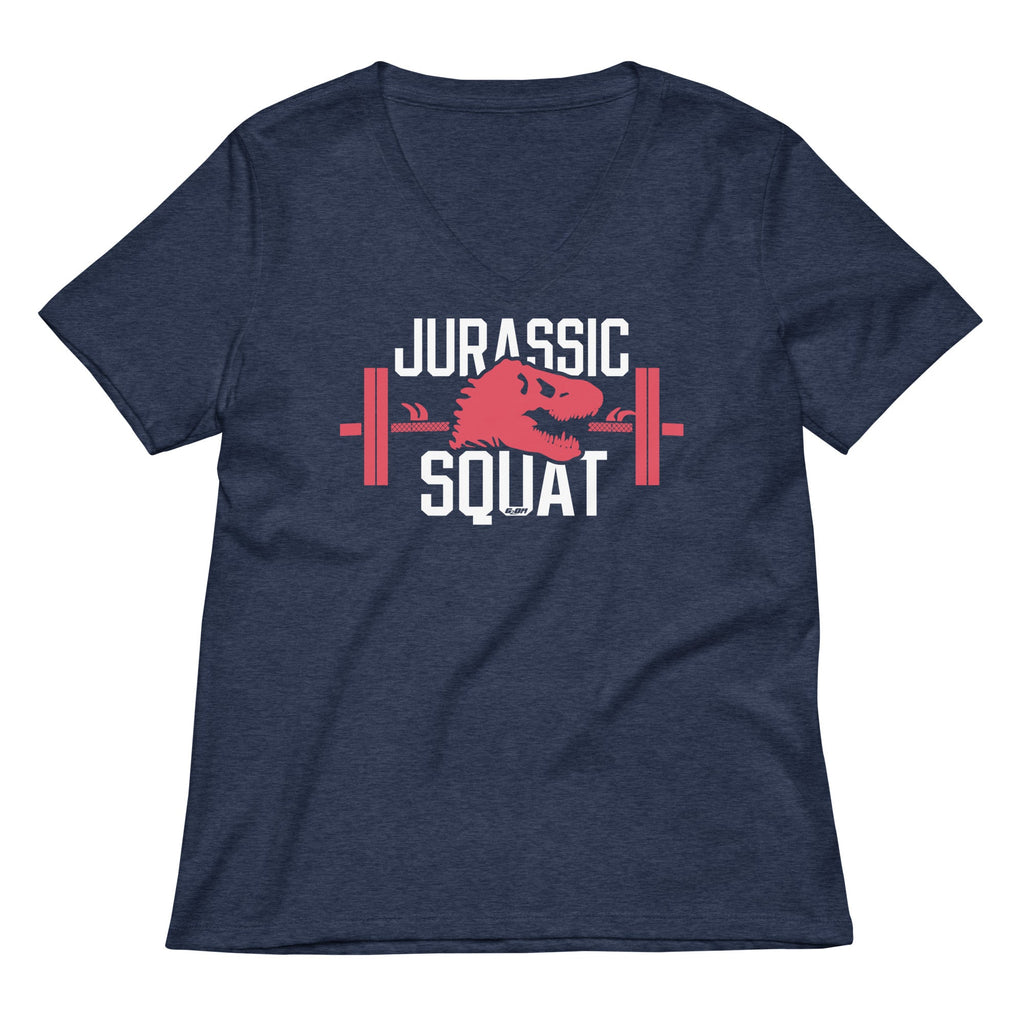 Jurassic Squat Women's V-Neck Tee