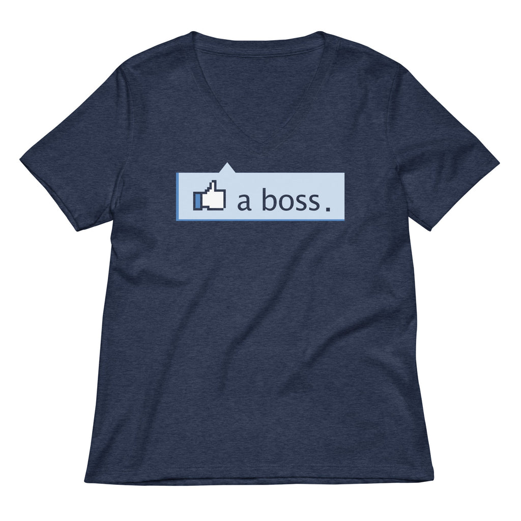 Like A Boss Thumbs Up Women's V-Neck Tee