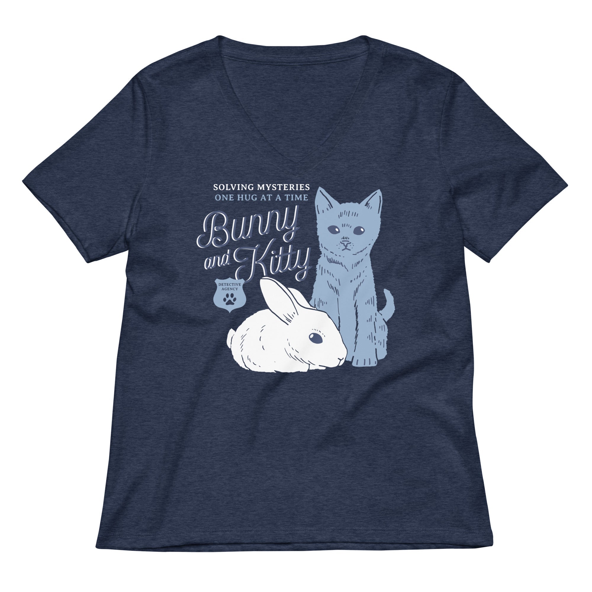 Bunny And Kitty Women's V-Neck Tee
