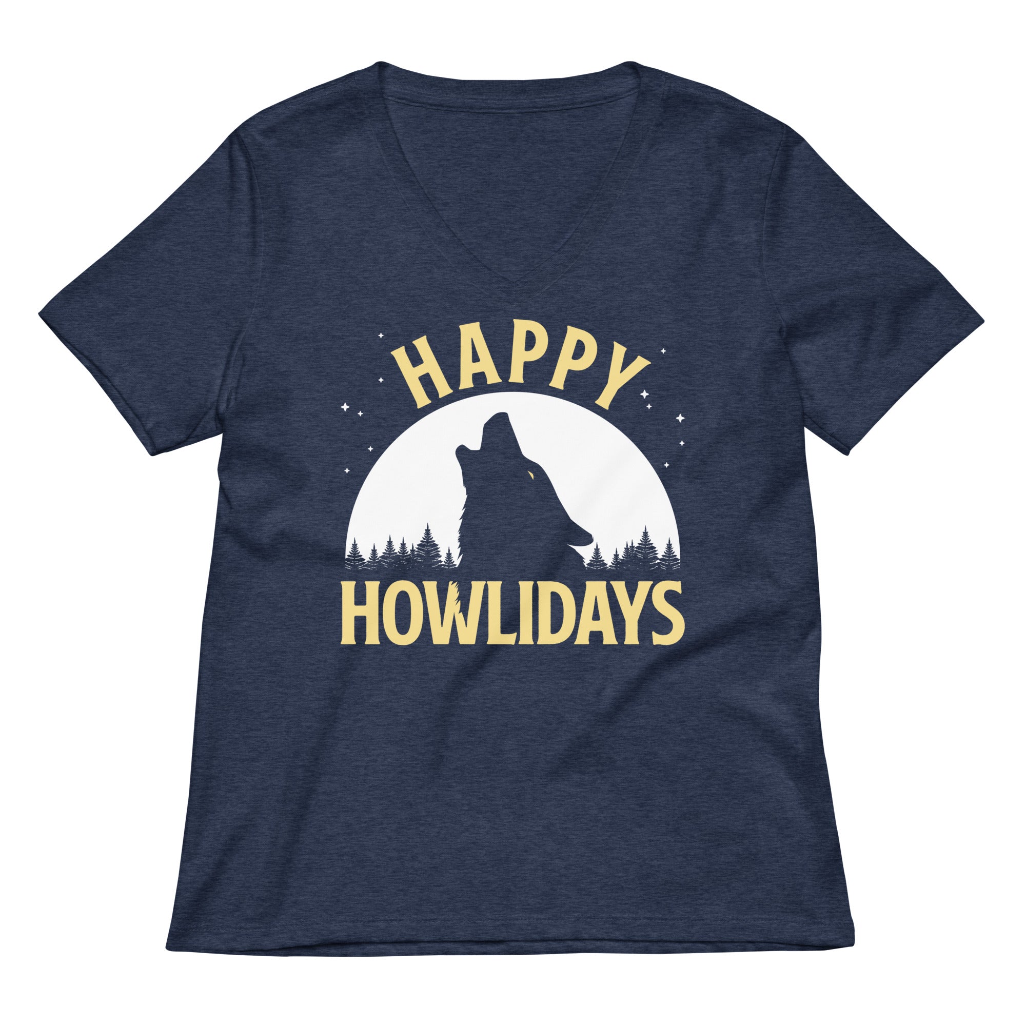 Happy Howlidays Women's V-Neck Tee